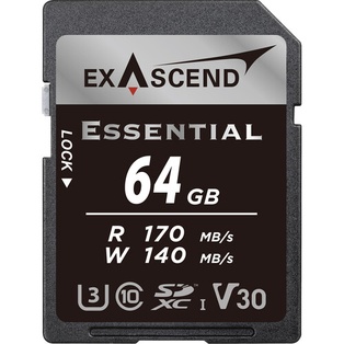 Exascend 64GB Essential UHS-I SDXC Memory Card 180mb/s