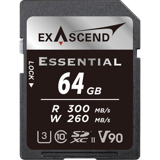 Exascend 64GB Essential UHS-II SDXC Memory Card 300 MB/s