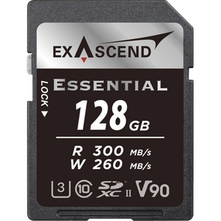 Exascend 128GB Essential UHS-II SDXC Memory Card 300 MB/s