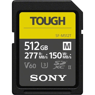 Sony 512GB SF-M Tough Series UHS-II SDXC Memory Card 277MB/s