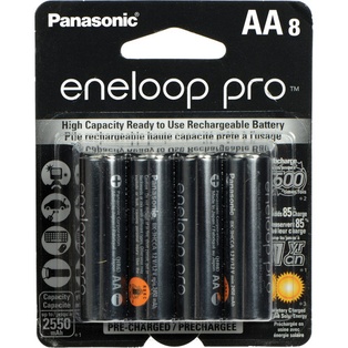 Panasonic eneloop Pro Rechargeable AA Ni-MH Batteries with Charger (2550mAh, 4-Pack)BK-3HCCE/4BT