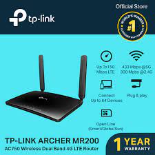 TP-LINK AC750 Wireless Dual Band 4G LTE Router